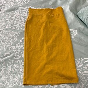 bebe Golden Pencil Skirt